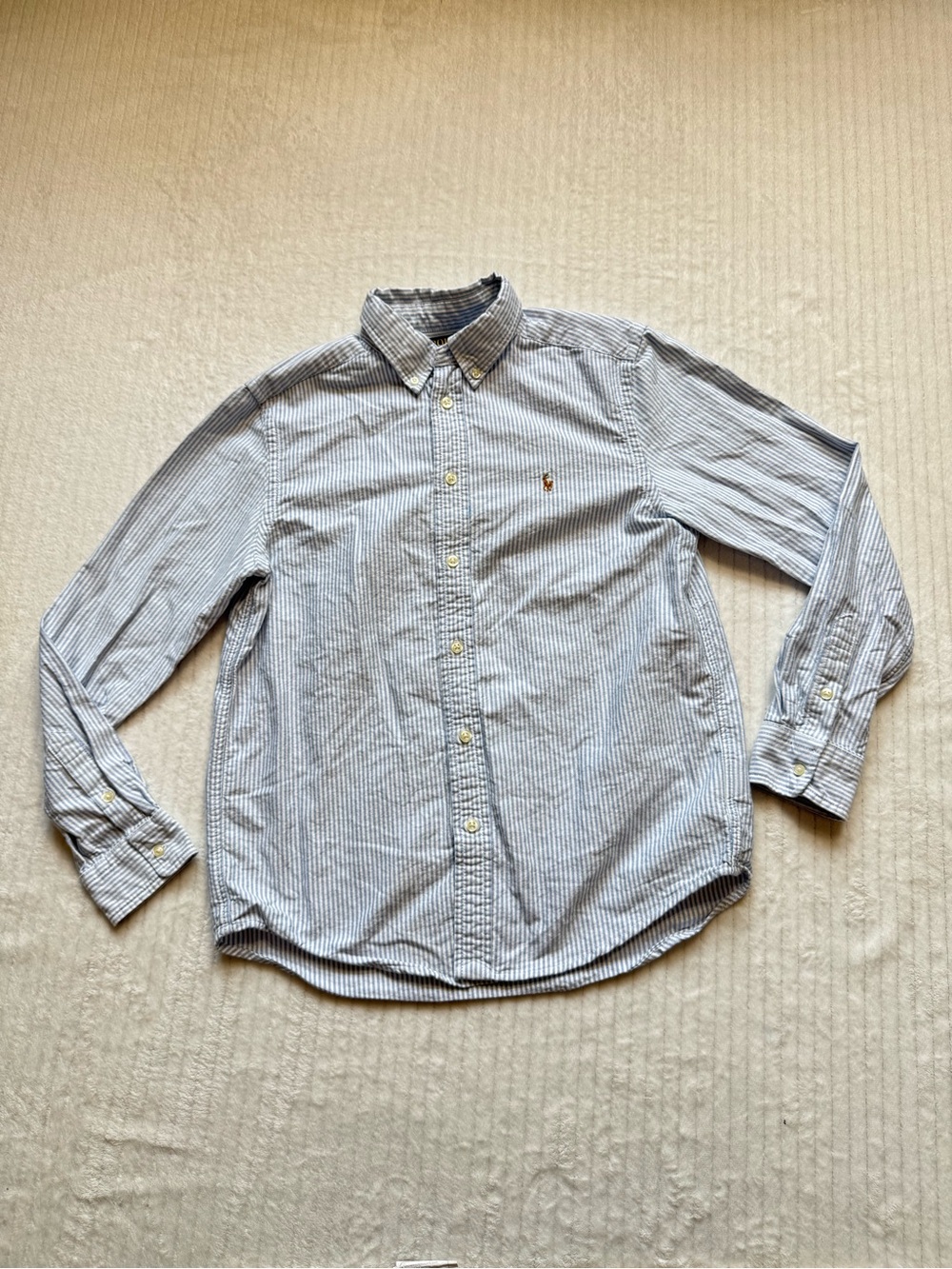 Polo by Ralph Lauren Blue & White Striped Button-Down Shirt - Picture 3 of 10